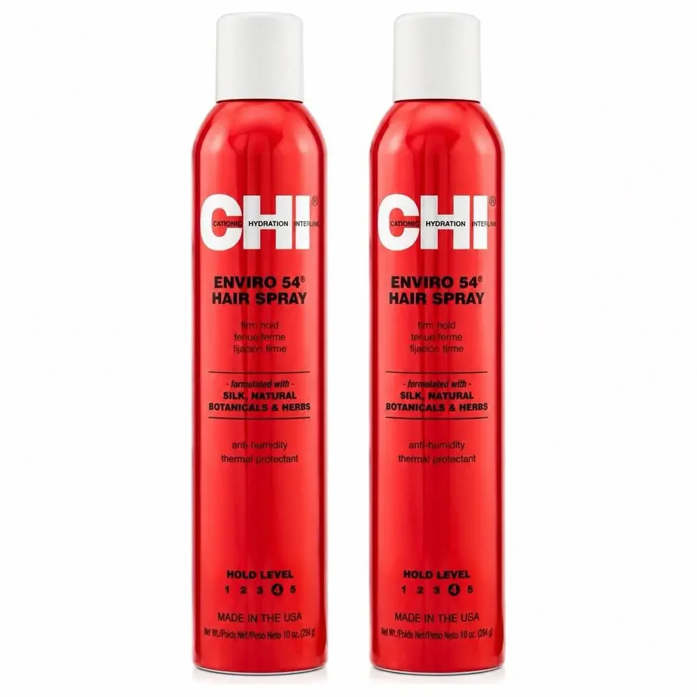 CHI Enviro 54 Firm Hold Hair Spray 10 oz Duo Pack Fast Dry Anti Humidity Hold 4